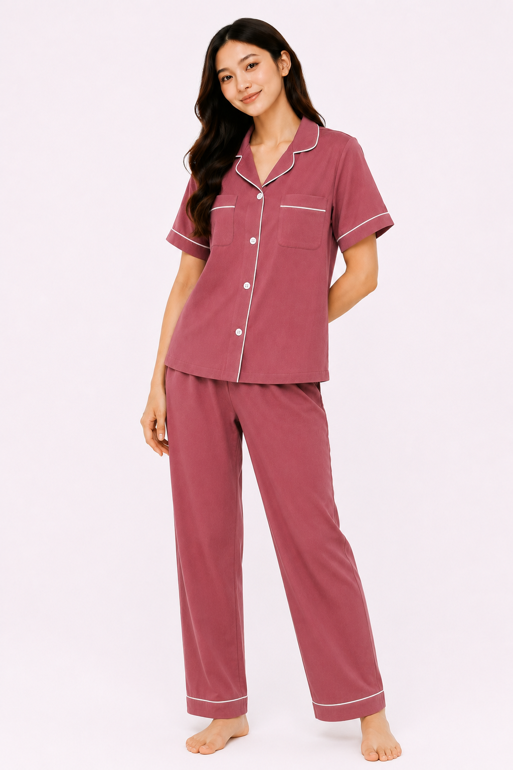 SleepEase Pajama Set with Triple Layer Pocket Technology