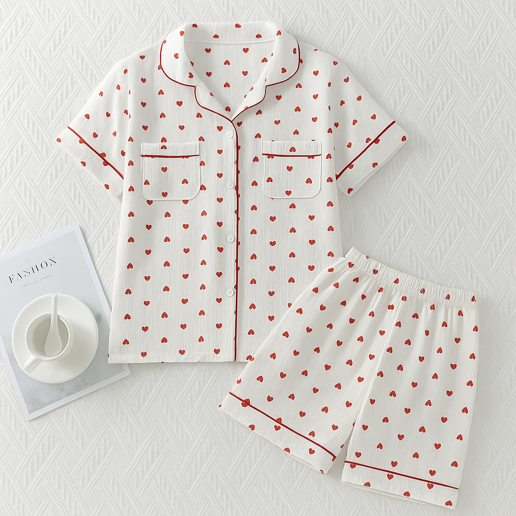 SleepEase Pajama Set with Triple Layer Pocket Technology
