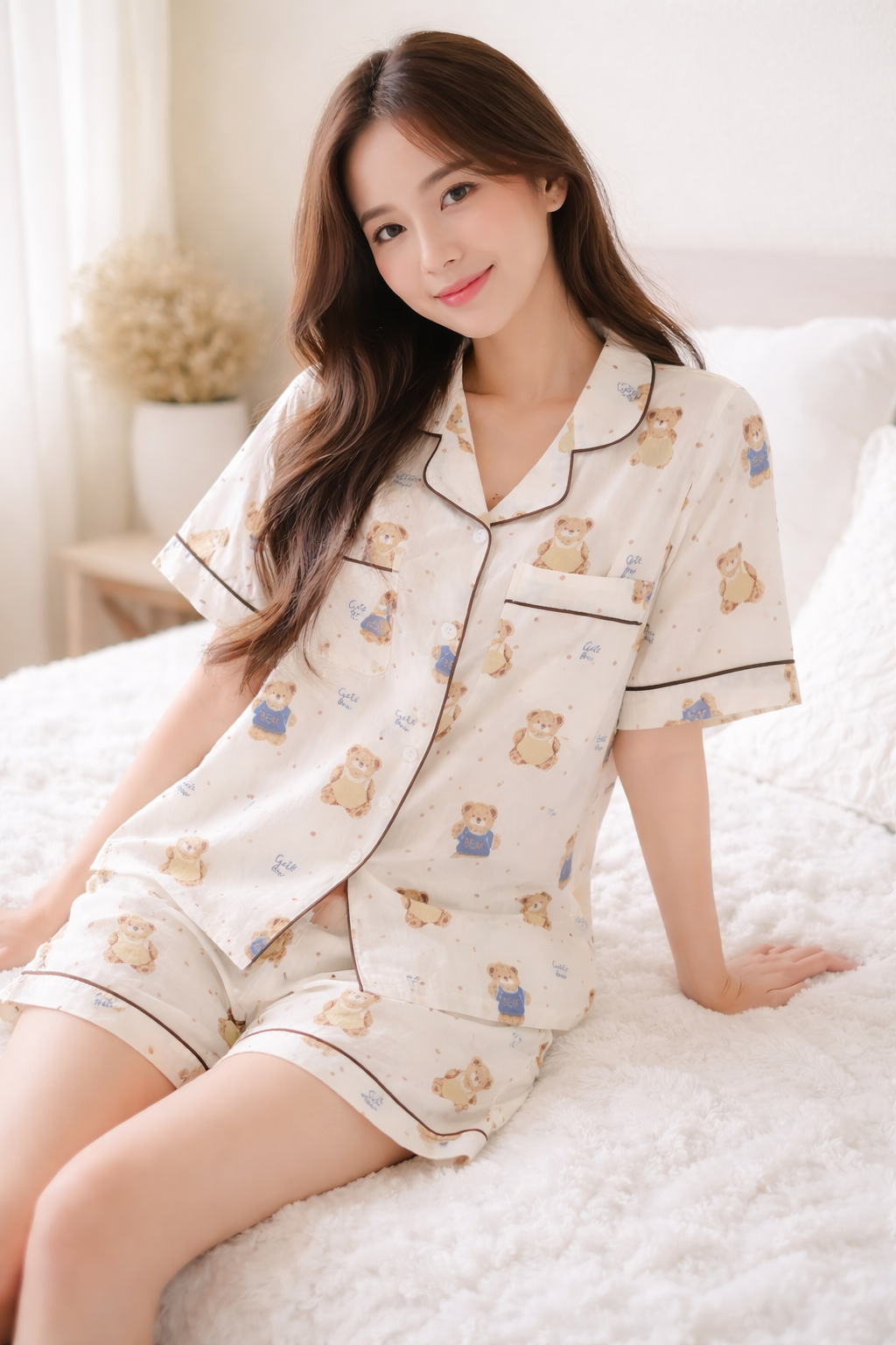 SleepEase Pajama Set with Triple Layer Pocket Technology