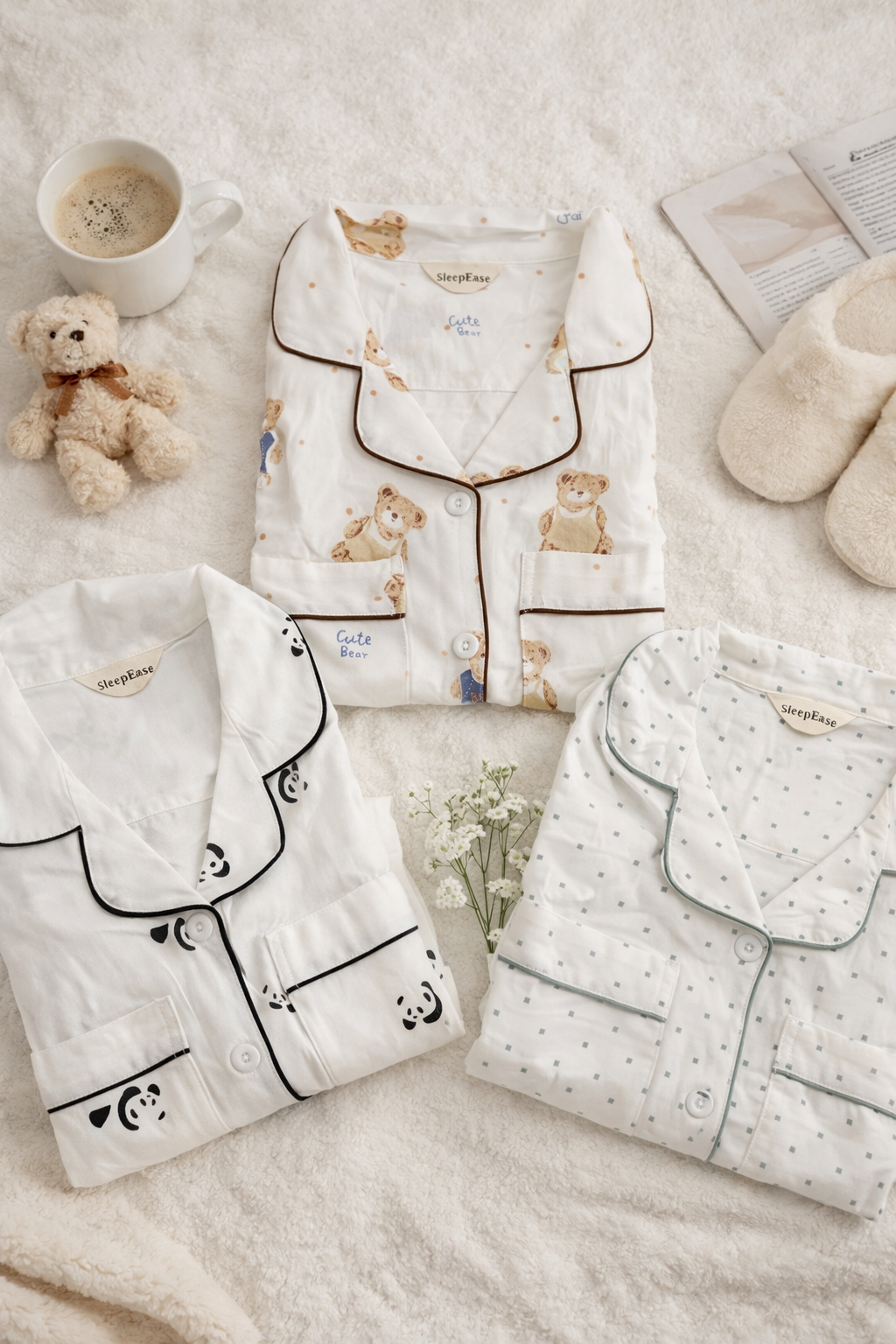 SleepEase Pajama Set with Triple Layer Pocket Technology